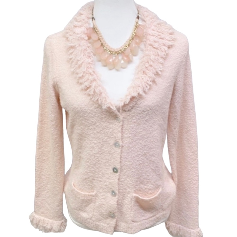 JH Collectibles Shag Loop Collar Sleeves Sweater